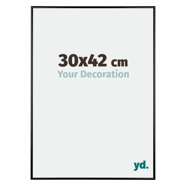 yd. Your Decoration - Fotolijst 30x42 cm - Aluminium - Zwart Hoogglans - Kent