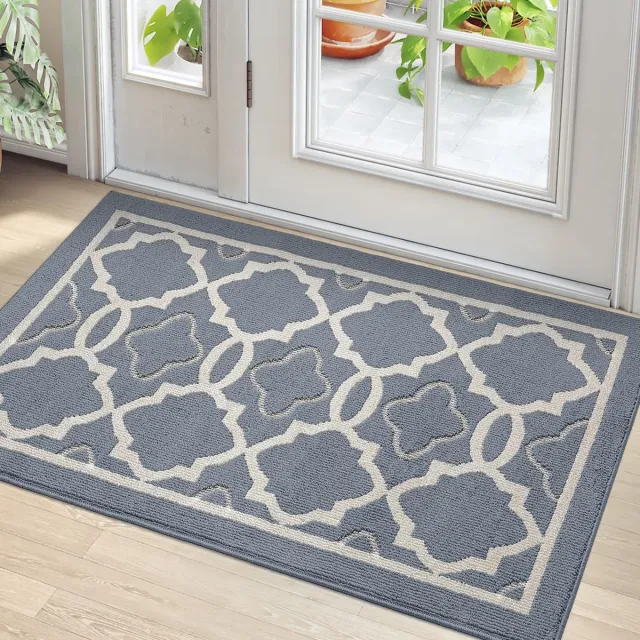 Ynkkvre Deurmat – Pluche – Nordische Stijl – Vuilvanger – Lage Profiel – Voor Voordeur – Grijs – 50 x 80 cm
