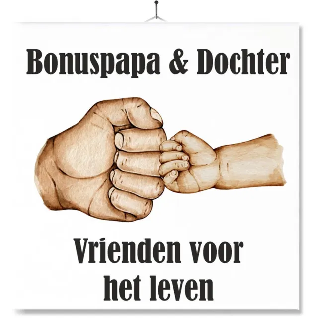 MC Living Tegel Met Opdruk | Verjaardag kado | Toilet WC | Bonuspapa & Dochter Vrienden voor het leven Ontwerp 2