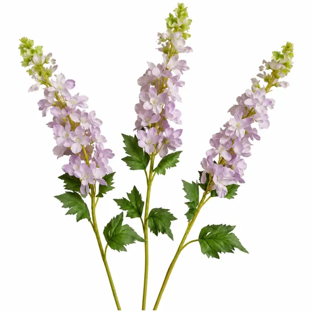 Globalgiftshop Steelbloem - kunstbloem ridderspoor 82 cm lila 3 takken