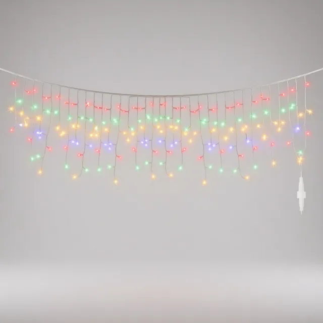 RALA IJspegel kerstverlichting 400 LED - 10 meter - 8 lichtmodi - IP44 buiten - gekleurd - met geheugenfunctie
