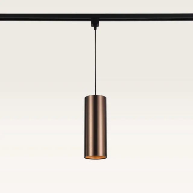 LUSENZ Hangspot Belano L – GU10 railspot – 1-fase railsysteem – IP20 – Brons – Voor binnen – Excl. lichtbron
