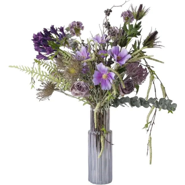 Winq PlukBoeket Kunstbloemen Lila en Blauw - Boeket kunstbloemen