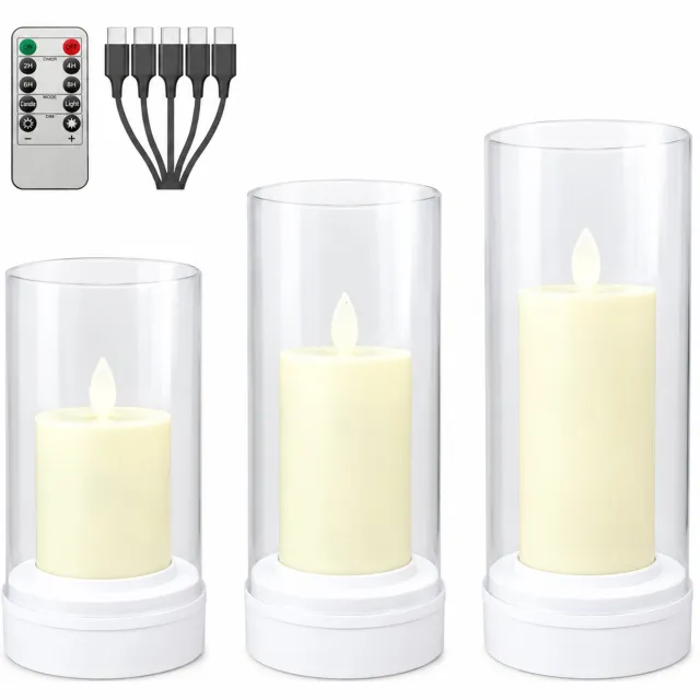 SWGOTA led kaarsen - 1 stuk, 8 x 14,5 cm - warmgeel licht, bewegende vlam en afstandsbediening - sfeerdecoratie