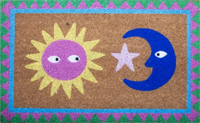 Kitsch Kitchen deurmat Loteria sun moon naturel