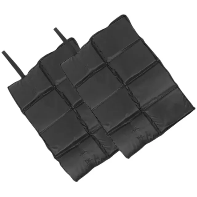 WiseGoods Premium Opvouwbaar Zitkussen Zwart - Kussens Waterdicht - Kussen Voor Stoel / Picknick / Tuin & Kantoor 40x29.5x1 - 2Stk