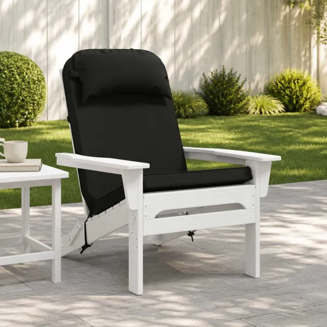 vidaXL Adirondack stoelkussen 100% Polyester Zwart 124 x 55 x 5 cm