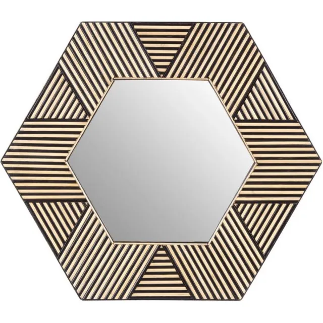 Premier Housewares ltd. - Babita wandspiegel - bamboe - geometrisch naturel