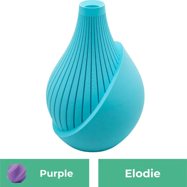 Lovora Elodie moderne vaas – Decoratieve vaas - Paars - 3d geprinte vaas – geschikt voor droogbloemen - 30CM