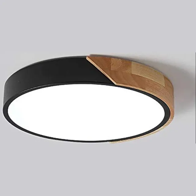Haobosic Macaron LED - Plafondlamp - Zwart - 32 cm - 43W Dimbaar Black