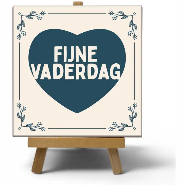 NewCity Geschikt voor Keramisch cadeau tegel vaderdag - Spreuktegel vaderdag - Cadeau voor vaderdag - 11 x 11 cm - Inclusief standaard Meerkleurig