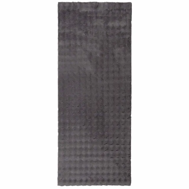 vidaXL Binnen - kleed - SIROLO - Antraciet - 80 - x - 200 - cm - Polyester - Medium - Pile