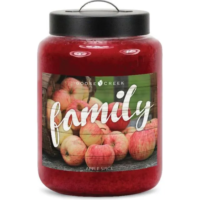 Goose Creek Candle in glazen pot Apple Spice ( Appel taart ) rood & zwart