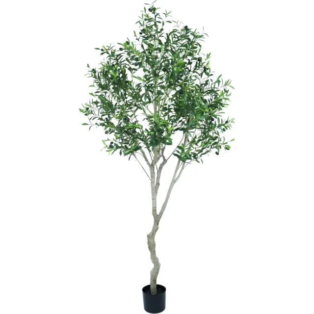 PrettyPlants Kunst Olijfboom 210cm | Nep Olijfboom | Grote Kunstplant | Kunstplanten voor Binnen | Valse Olijfboom | Olijf Kunstplant | Kunstplant kamerhoog Groen