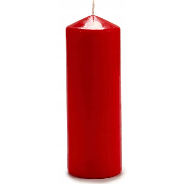 Acorde cilinderkaars Lunar - rood, Ø 7 cm, decoratieve kaars