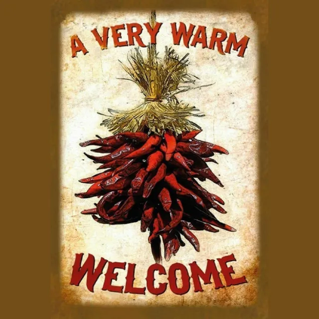 metal signs UK Wandbord - A Very Warm Welcome -20x30cm multi
