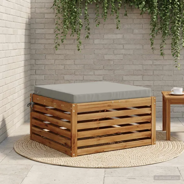 vidaXL Zitkussens SOEST 100% Polyester Grijs 80 x 80 x 7 cm