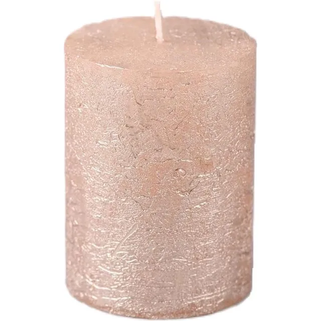 Luz Your Senses Rasteli Luz Your Senses Stomp Kaars Goud-Champagne Gold D 6 cm H 8 cm Per 2 Stuks Parelmoer