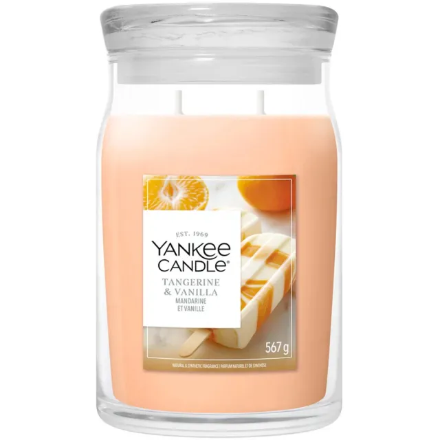 Yankee Candle Tangerine & Vanilla Large Jar - tot 80 branduren Oranje