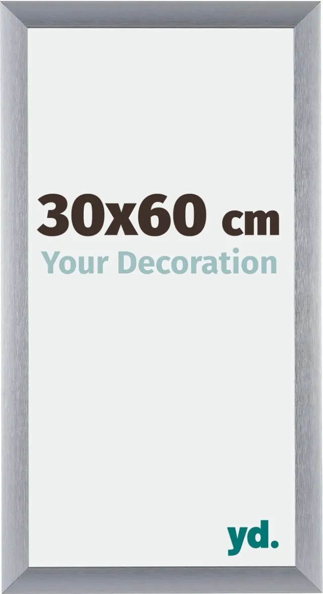 yd. Your Decoration - Fotolijst 30x60 cm - Aluminium - Zilver Geborsteld - Tucson