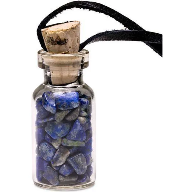 Phoenix Import Mani Bhadra Yogi & Yogini naturals Geschenkflesje aan waxkoord met lapis lazuli (3.6 cm) Multi colour