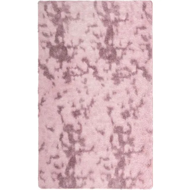 vidaXL Hoogpolig - vloerkleed - NAVARRA - cm - polyester - stoffig - roze Dusty pink