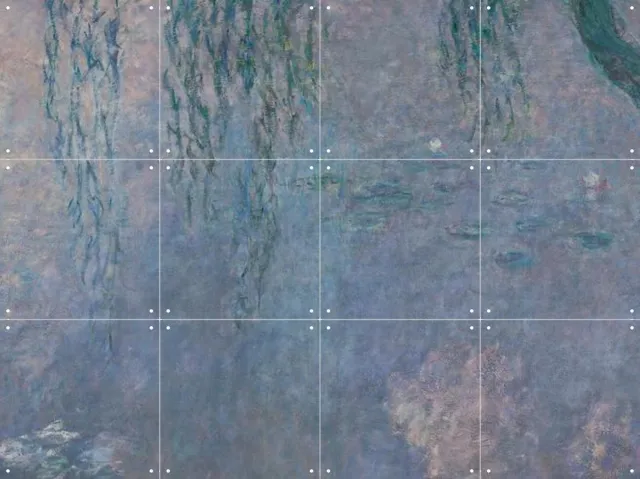 IXXI The two Willows detail II, Claude Monet & Musée de l'Orangerie - 80 x 60 cm - Grote wanddecoratie en posters - Olieverf, Klassiek Groen / Warme kleuren