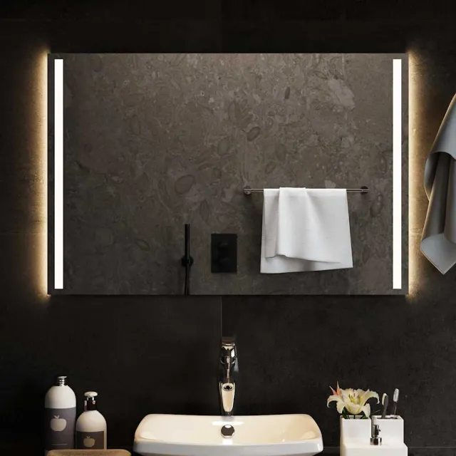 vidaXL Badkamerspiegel LED 90x60 cm Transparent