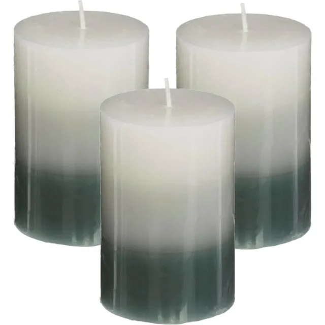 Atmosphera Geurkaars Nina - 3x stuks - Jasmijn - 45 branduren - 7 x 10 cm - kaars Licht beige