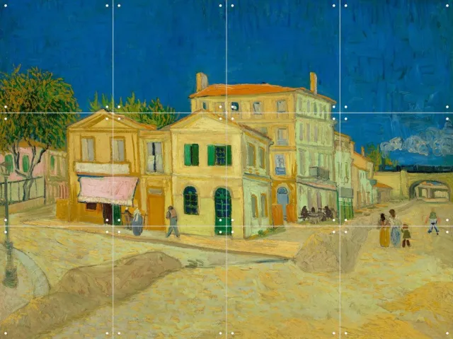 IXXI Het gele huis (1888), Vincent van Gogh (1853 - 1890) & Van Gogh Museum - 80 x 60 cm - Grote wanddecoratie en posters - Klassiek Geel