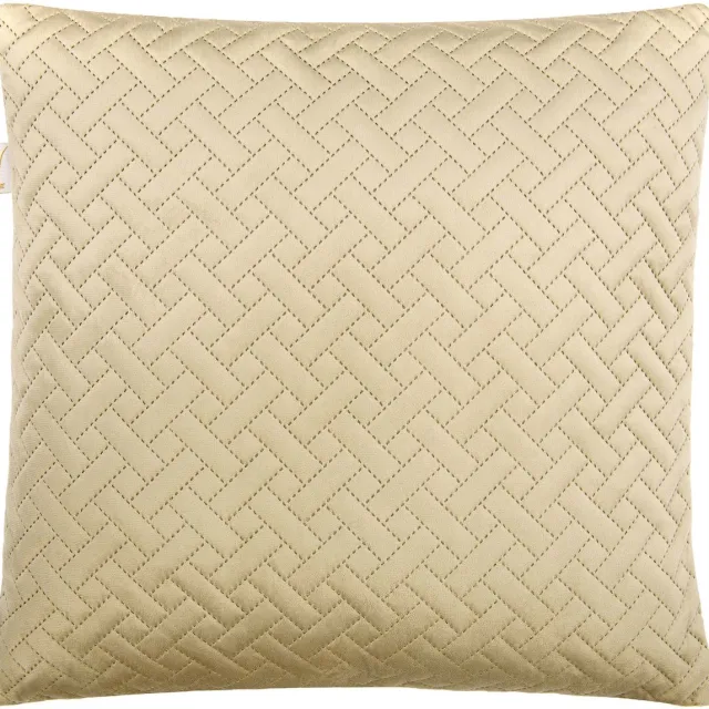 YELLOW HAVE A SUITE NIGHT Yellow Kussensloop Audrey-pillowcase - Kussenhoes van 50x50 cm - 1 stuk - 100% Polyester - Beige Sand