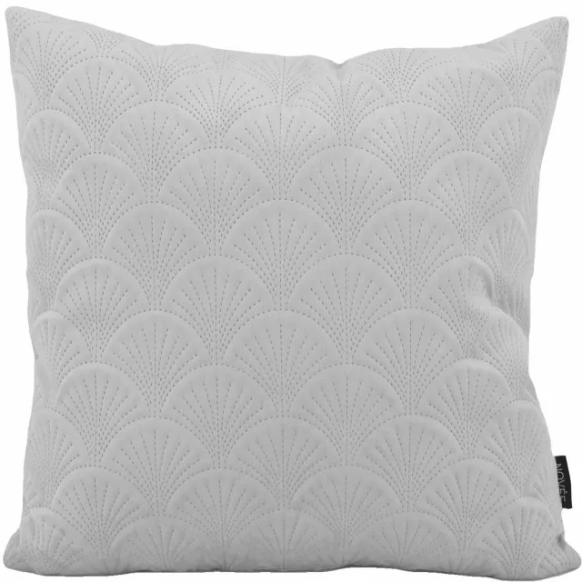 NOVÉE Sierkussen Velvet Shell Zilvergrijs | 45 x 45 cm | Velvet / Polyester