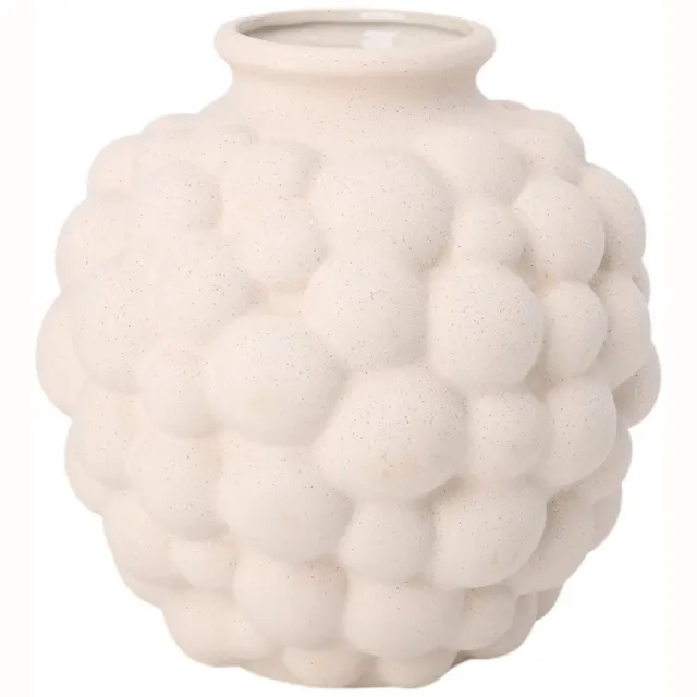 House of Nature Vaas Puerto Cortés Off white 22cm Wit