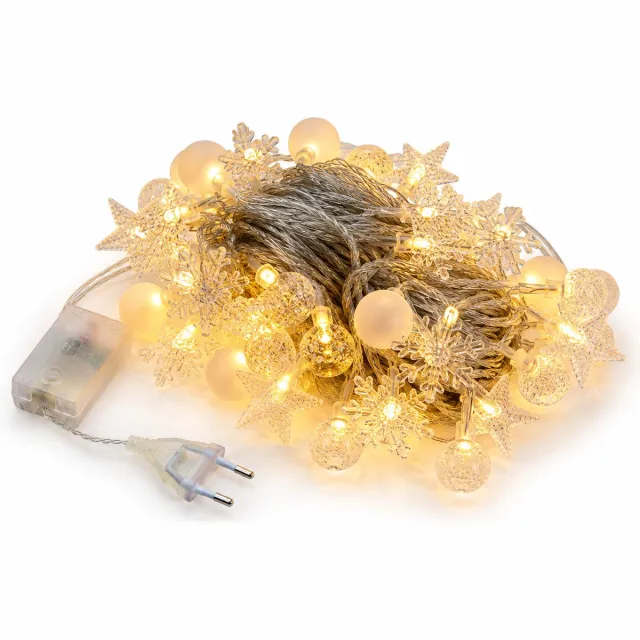 Gloovon Kerstverlichting Buiten & Binnen - 12m Lichtsnoer met 100 LED's - Warm Wit - Geschikt voor Tuin, Kerst & Balkon - IP54