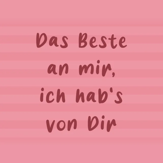 Homebound by Kolony Keramisch tegeltje – “Das Beste an mir, ich hab’s von Dir” – 10×10 cm Multi colour
