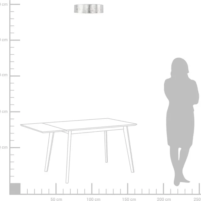 Beliani RENA - Plafondlamp - Zilver - Polykatoen