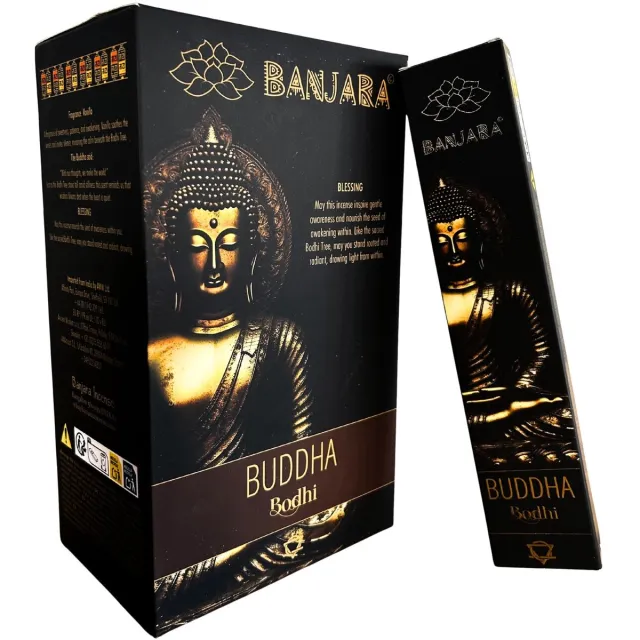Banjara wierook - buddha bodhi - vanille - wierook - geurstokjes - doos 12 stuks