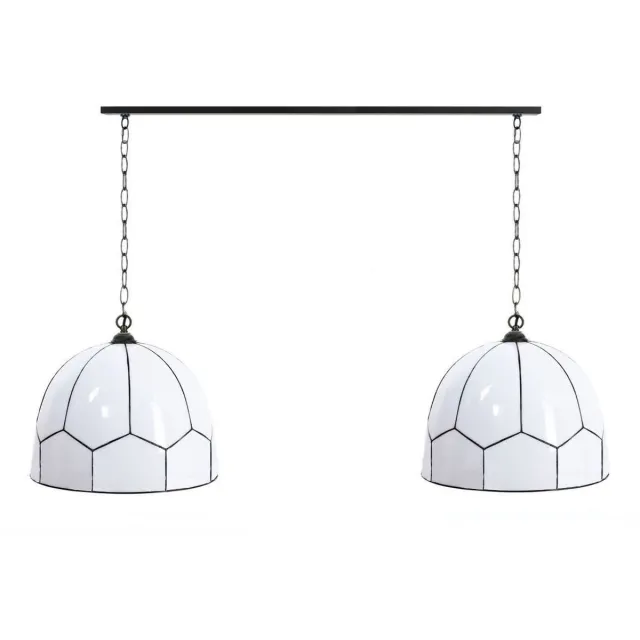 Coloured by Art 2 x Tiffany Carraway met ketting lampen aan plafondbalk - Art Deco Trade Zwart