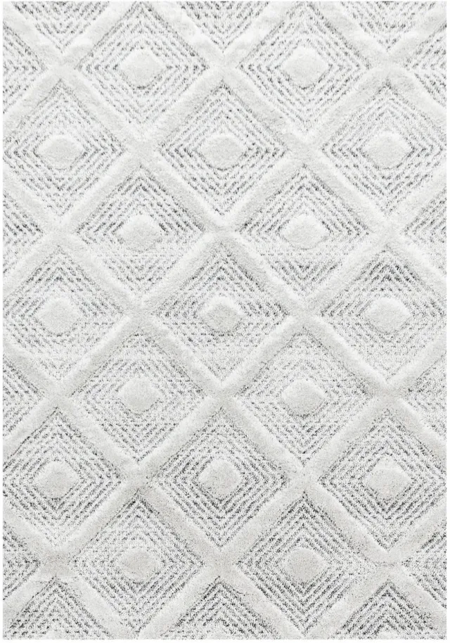 Dutch XXL Scandinavisch Vloerkleed | Tapijt | Pisa | Diamanten | Grijs | 80x150 cm