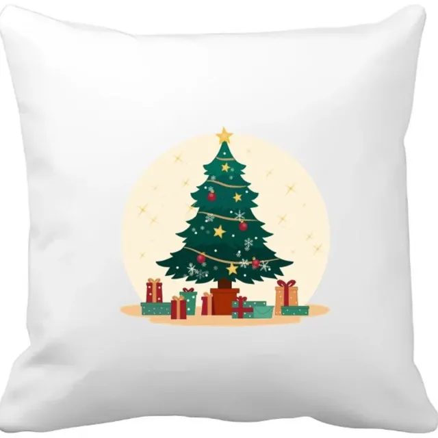 Akyol kerst kerstboom Kussen hoes - Kerstmis - kerst beker - winter - kerst - christmas - kerst cadeau - 40 bij 40 cm Multicolor