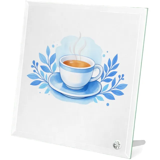Mr Cadeautjes Glasframe 20 x 20 - design Een vrolijk dankbaar cadeau-ontwerp met een warm seizoensgev | cadeau Wit