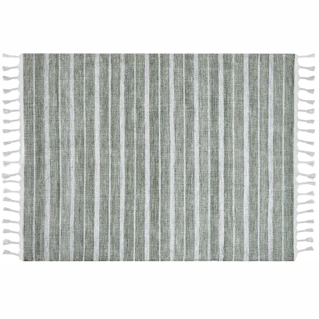 Beliani BADEMLI - Vloerkleed - Donkergroen - 140 x 200 cm - Synthetisch