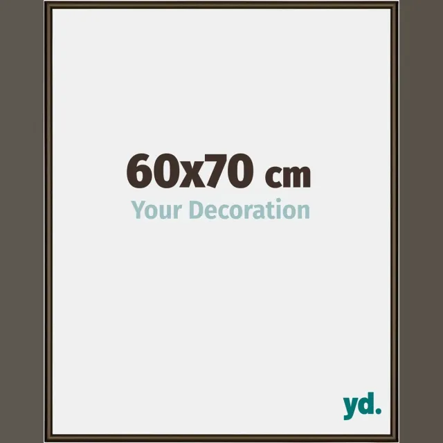 yd. Your Decoration - Fotolijst 60x70 cm - Aluminium - Walnoot Structuur - New York