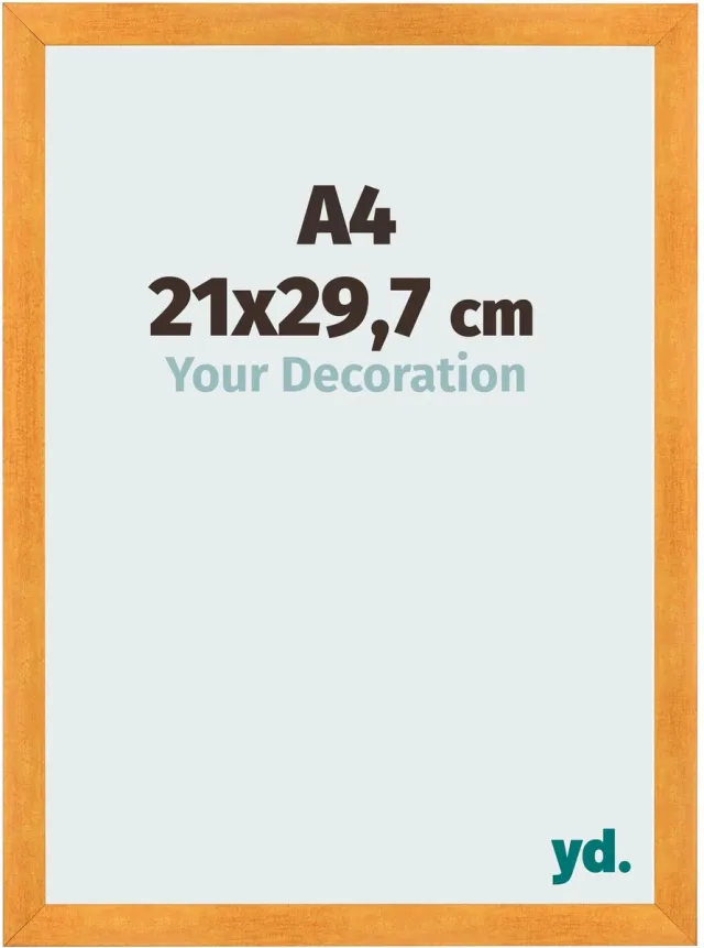 yd. Your Decoration - Fotolijst A4 21x 29,7 cm - MDF - Oranje - Pisa