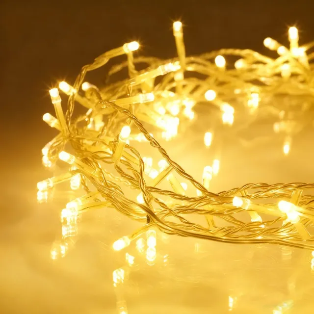 MUPOO Fairy Lights Led Lichtsnoer 20 Meter 200 LEDs - Warm Wit - Kerstverlichting Binnen & Buiten Met 6U/24U Timer, Memory Functie en 8 Lichtstanden - Energiezuinige Low Voltage Snoerverlichting Voor Tuin, Huis, Trouw, Kerst & Feest