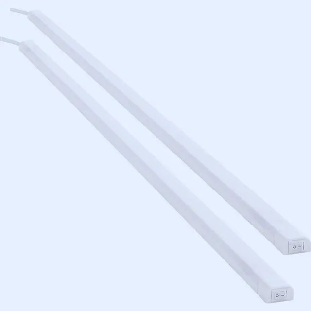 BOG LED Onderbouwlamp Set Van 2 – 80cm Keukenlamp Met 230V Stekker En Schakelaar – Neutraal Wit 4000K- 12W- 1000lm – Energiezuinige Kastverlichting Voor Keuken En Slaapkamer [Energieklasse G] As shown