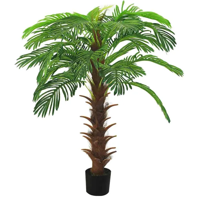 vidaXL Kunstplant met pot cycaspalm 140 cm groen