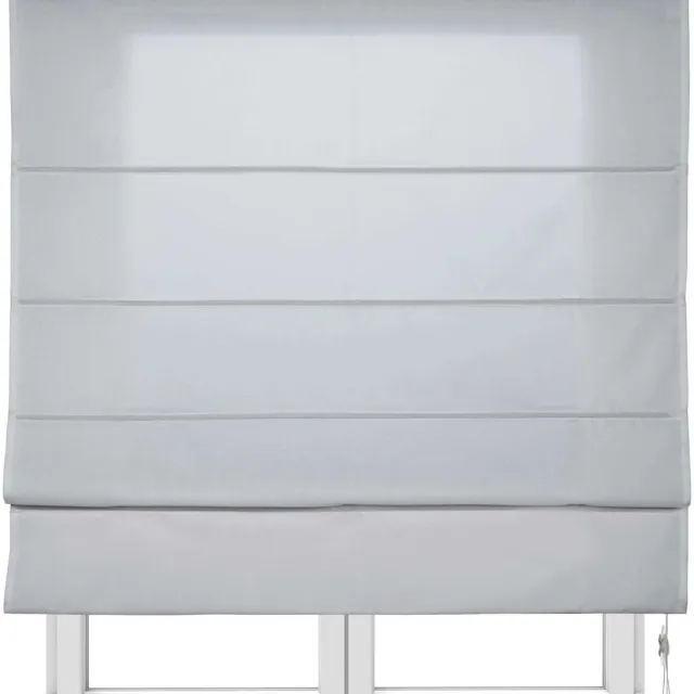 Storesdeco Vouwgordijnen Pakket Gordijn met Stokken voor Ramen Grijs 180x175 cm Grey