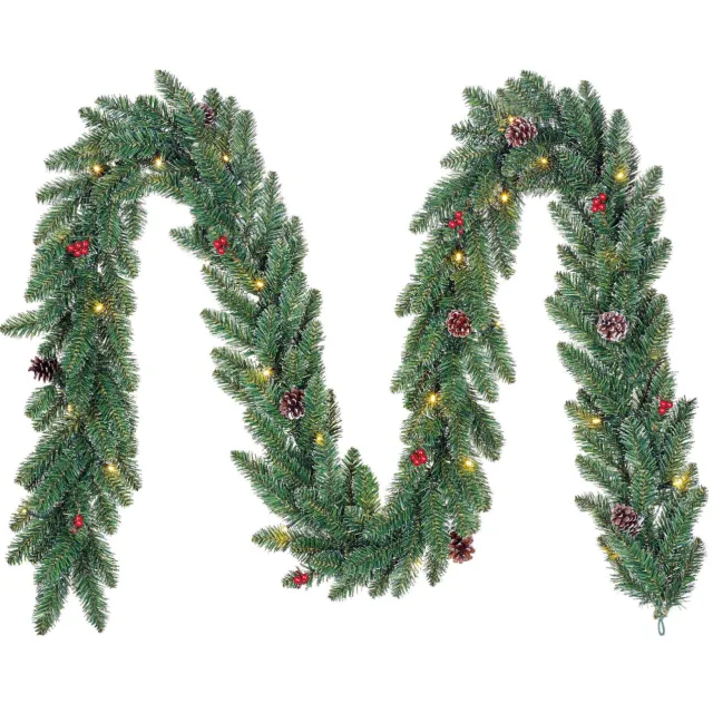 Black Box kerst guirlande Creston met verlichting (270 cm) Groen