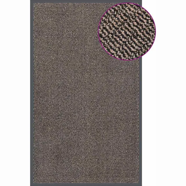 vidaXL Deurmat getuft 90x150 cm donkerbruin bruin